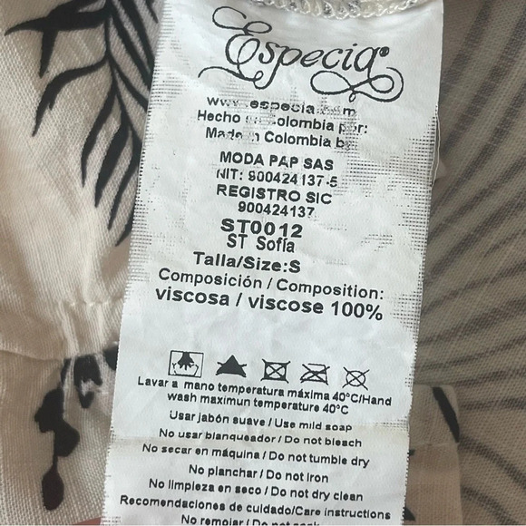 Anthropologie especia ruffle button up blouse novelty print long sleeve size S - Picture 9 of 9